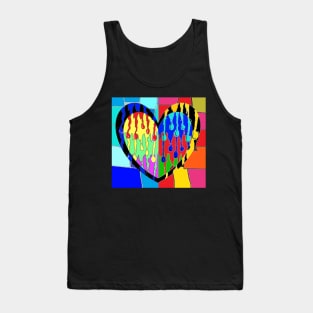 Heart Heart Graffiti Pop Art Tank Top